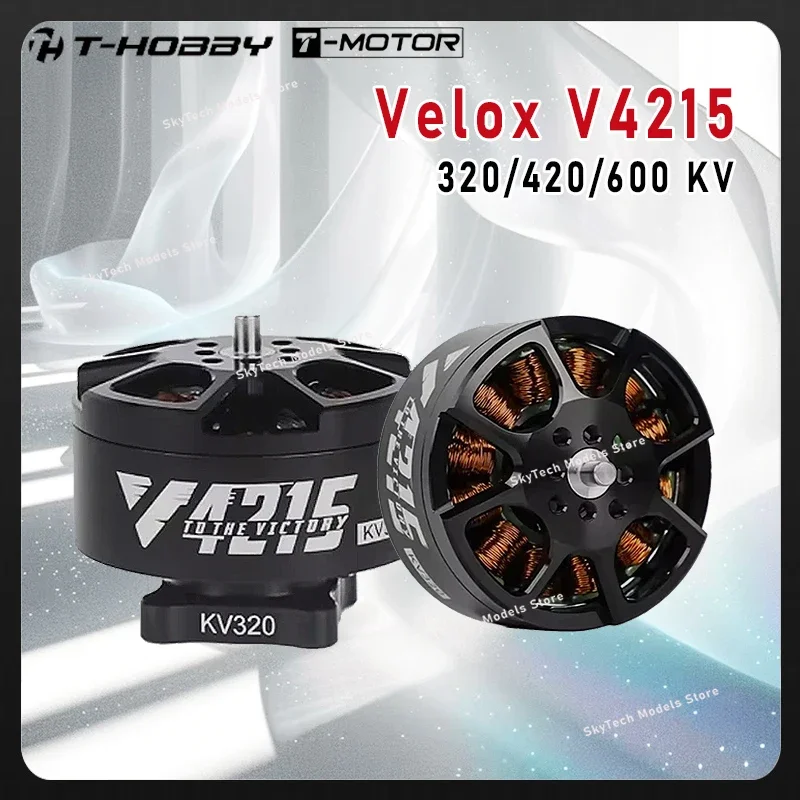 T-MOTOR T-HOBBY Velox V4215 Brushless Motor - 6-12S 320/420/600KV 12N14P 4mm Shaft 263g 13 Inch Cinelifter FPV Part