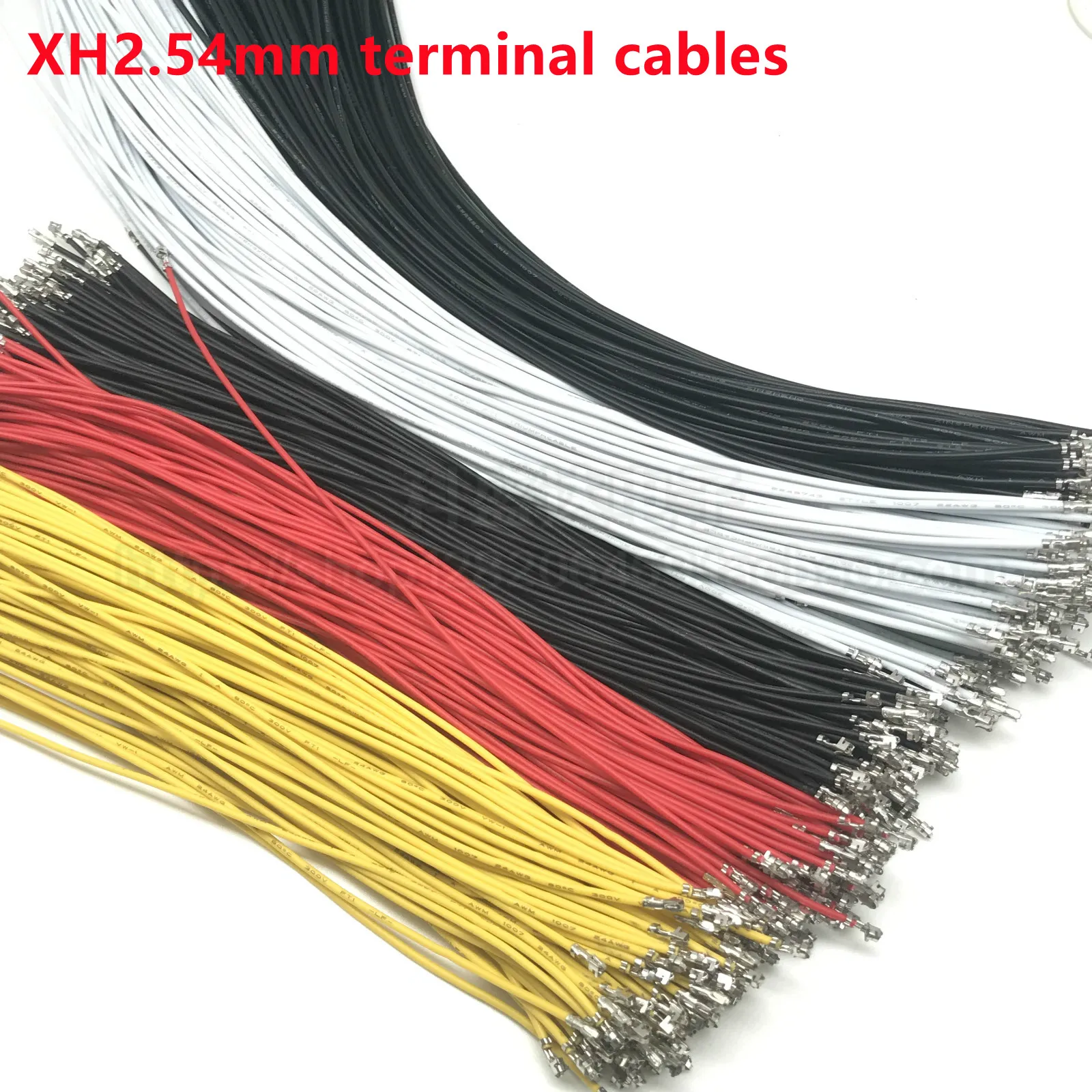 XH2.54mm terminal wire 100/200/300/400/500mm electronic wire 1007-22AWG/24/26 XH2.54mm single head cable