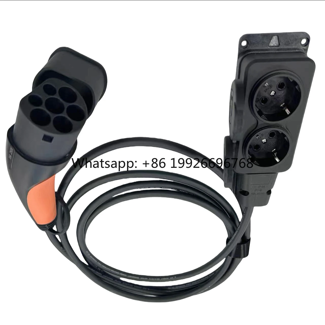 

New JET Type2 62196-2 V2L Vehicle to Load Adapter 16A for Electric Cars Discharger Socket