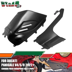 For DUCATI Panigale V4 V4S V4R 2022 2023 2024 Motorcycle Carbon Fiber Akrapovic Exhaust Belly Pans Extended Side Panels Fairings