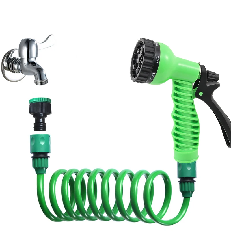 

Садовый ирригационный шланг из ЭВА, оснащенный 7-функциональным распылителем-пистолетом, шланг-пружина для мойки автомобилей, инструмент для чистки