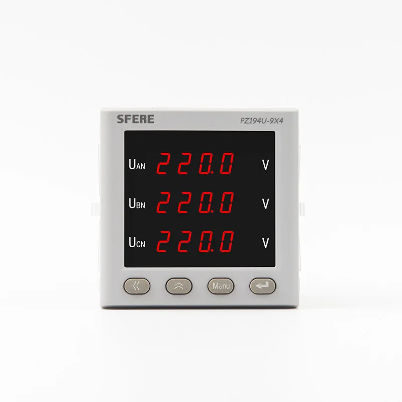 Szfel Electric PZ194U-9X4 Intelligent Digital Display Three Phase AC Voltmeter Electronic and Electrical Instrument