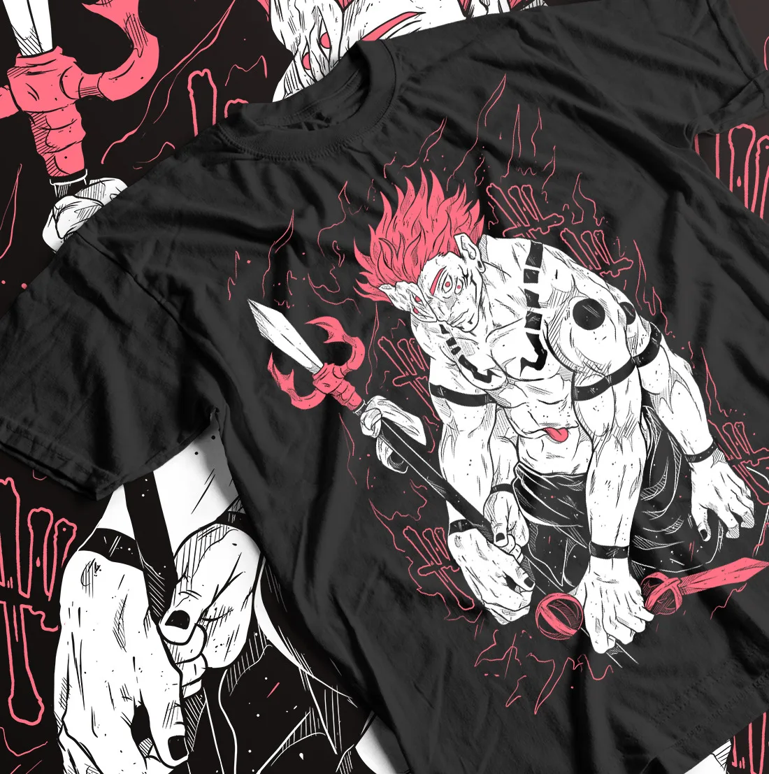 Ryomen Sukuna T-Shirt JJK jujutsu kaisen Levi Horror Anime Gifts Shirt All Size