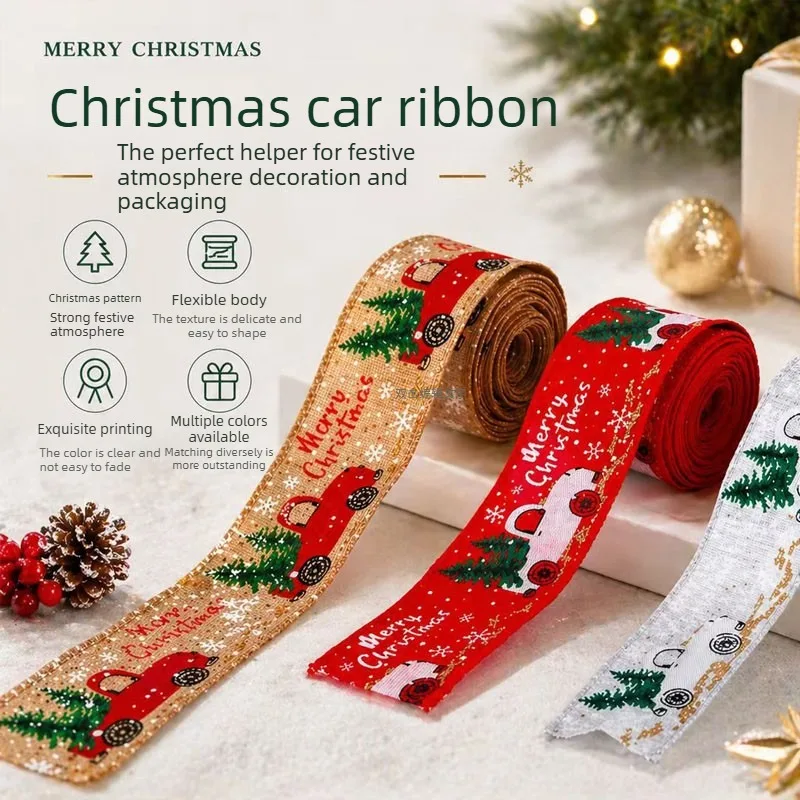 1-20PCS Christmas Ribbon Faux Satin Bow Ornament for Gift Box Wrapping Tree Garland Balcony Porch Home Party Wedding Decor