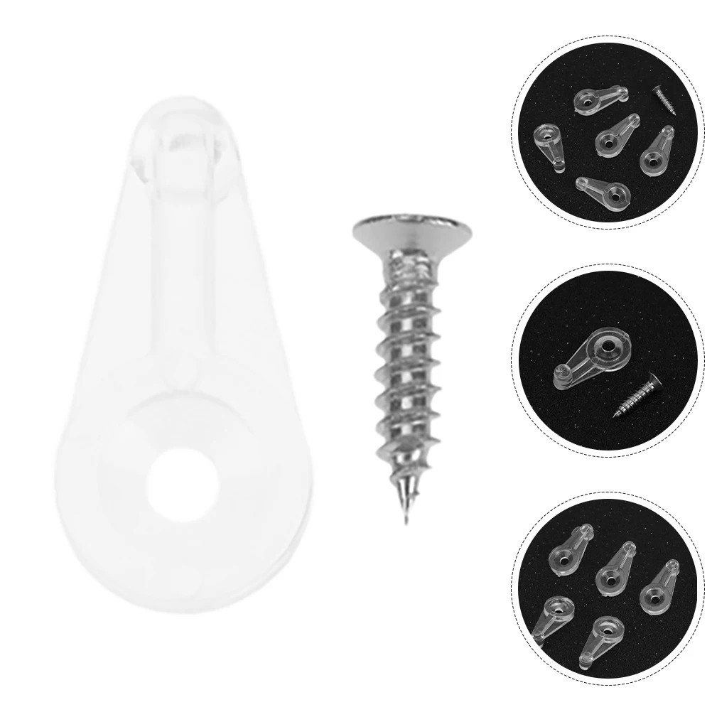 

50 Pcs Glass Retainer Clips Mirror Holder Buckle Transparent Fixing Clamp Durable Wardrobe Cabinets Bookcase
