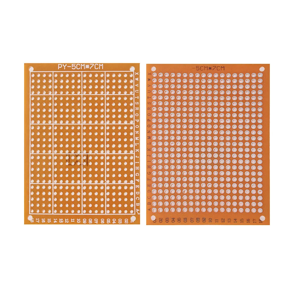 Imagen 3: 10/20PCS PCB 5x7 Placa de Circuito Amarilla de Una Sola Cara, PCB de Prototipo de 5*7cm, Placa de Circuito Universal para Experimentos Electrónicos DIY y Prototipos