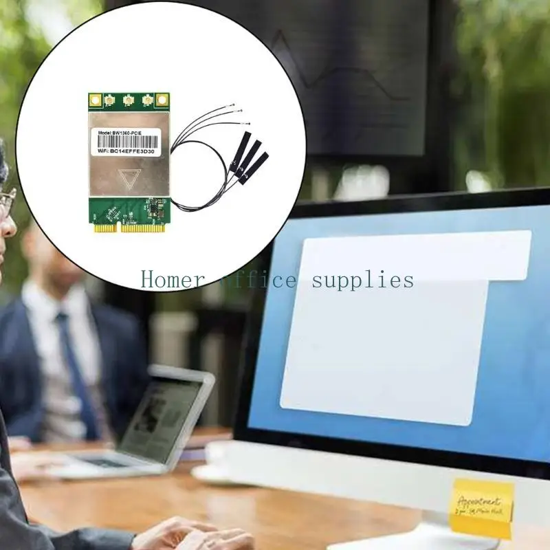 K43B BCM94360 BW1360 Placa WIFI Mini PCIE 2.4G + Gigabit Adaptador sem fio MINI PCIE Placa sem fio