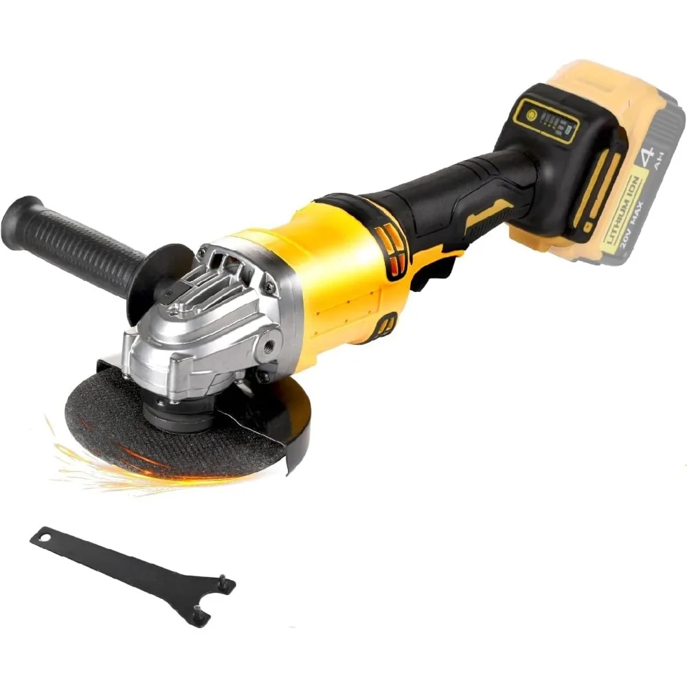 

Cordless Angle Grinder Compatible with 20V Max Battery(NO Battery) (NO Wheels) Brushless 4-1/2 Angle Grinder for Cutting