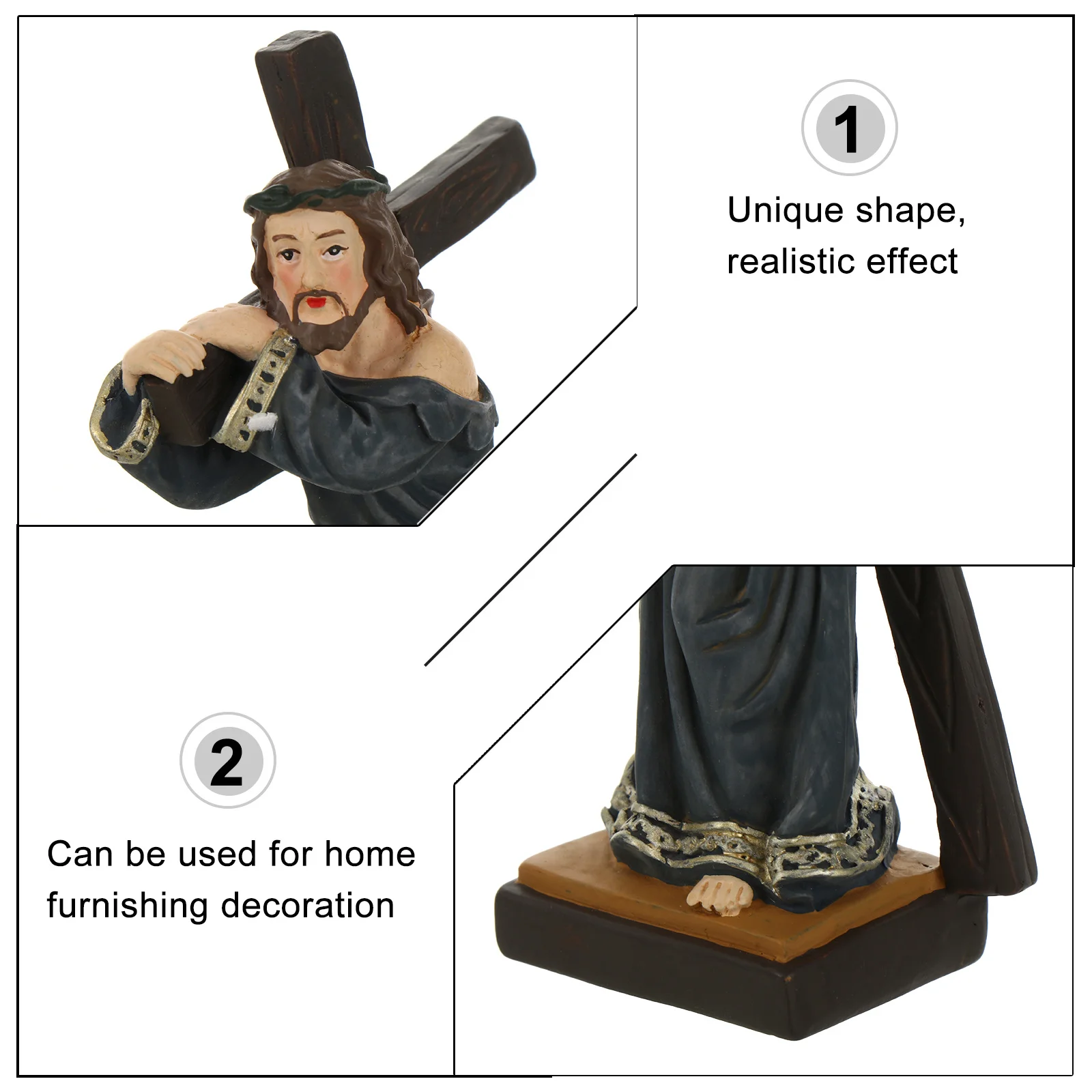 

Jesus Cross Statue Resin Beautiful Design Religious Ornament Home Garden Office Church Decorative Sculpture Jesus Cross Statue