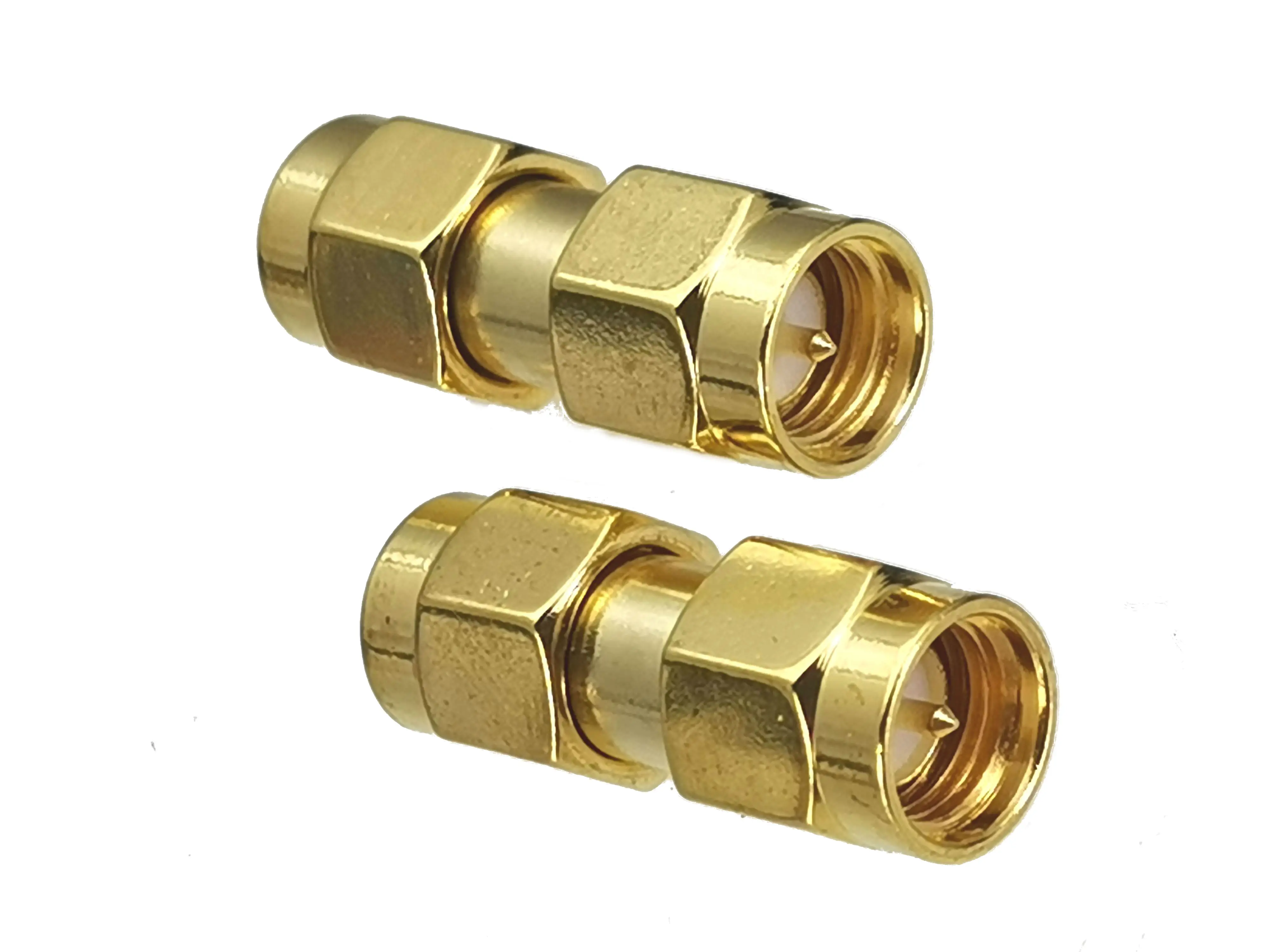 1pcs Connector SMA RP SMA to SMA RP SMA Male Plug & Female Jack RF Coaxial Adapter Wire Terminal Brass