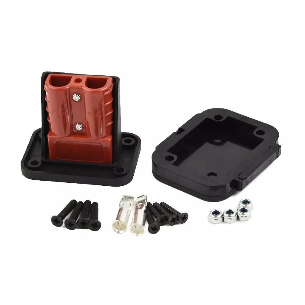 2Pcs 50Amp Anderson Plug Flush Mount Bracket Panel Cover For Caravan Truck Boat RV