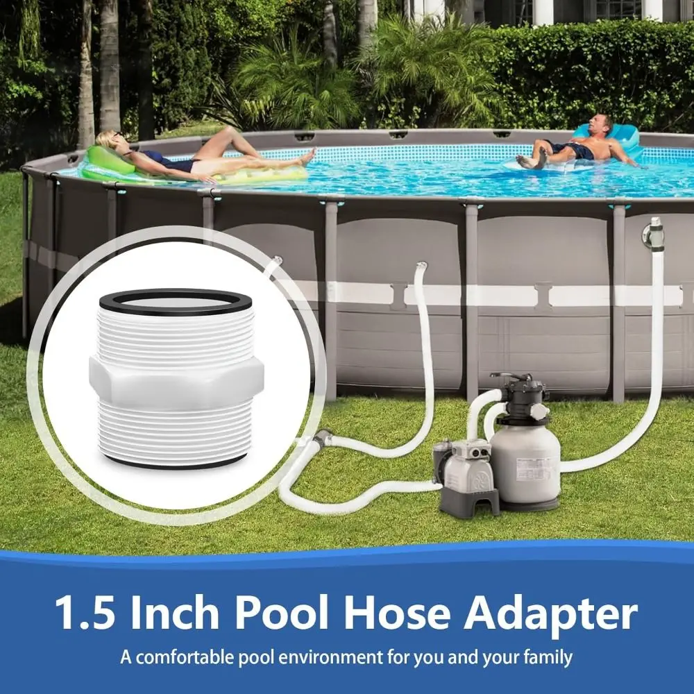 2pcs New PVC Pool Hose Connector Adapter 1.5Inch White Dual Outlet Control Drainage Hose Connector For Colemans pool accessories