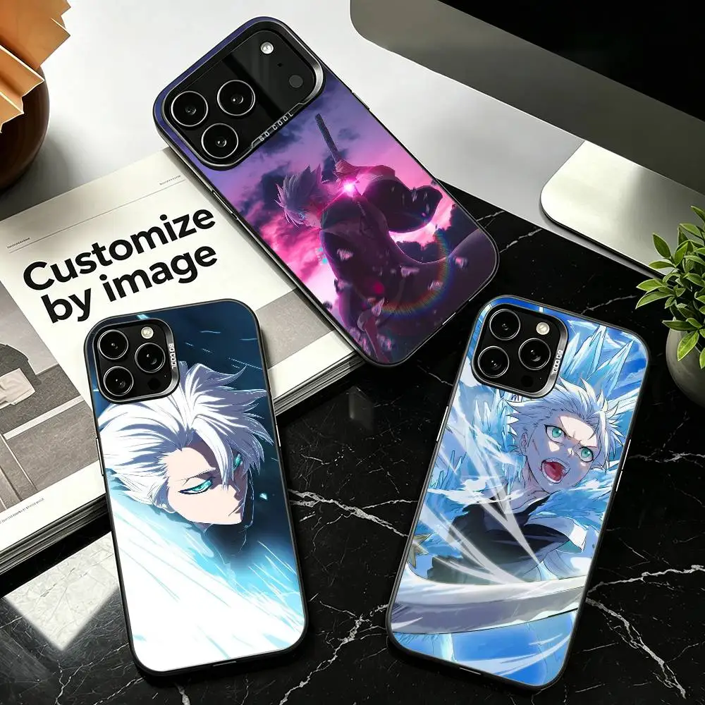 

Bleach Toshiro Hitsugaya Ice Dragon Phone Case For iPhone 17,16,15,14,13,12,Pro Max,XS,Colored Silver Plated Inside Cover