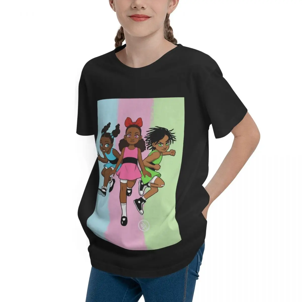 Afro Puff Girls Classic For Sale Teeanger Basic Short Sleeve T-Shirt Fresh Tshirt Graphic Funny Novelty High quality