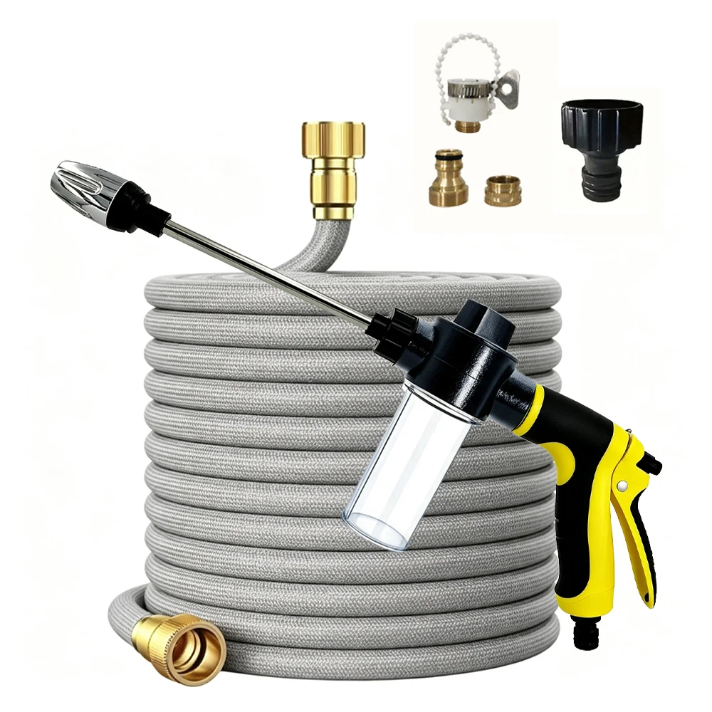 Expandable Magic Hose High-Pressure Car Wash Cleaning Water Gun Home Garden Watering Water Pipes Gardening Supplies 25FT-100FT