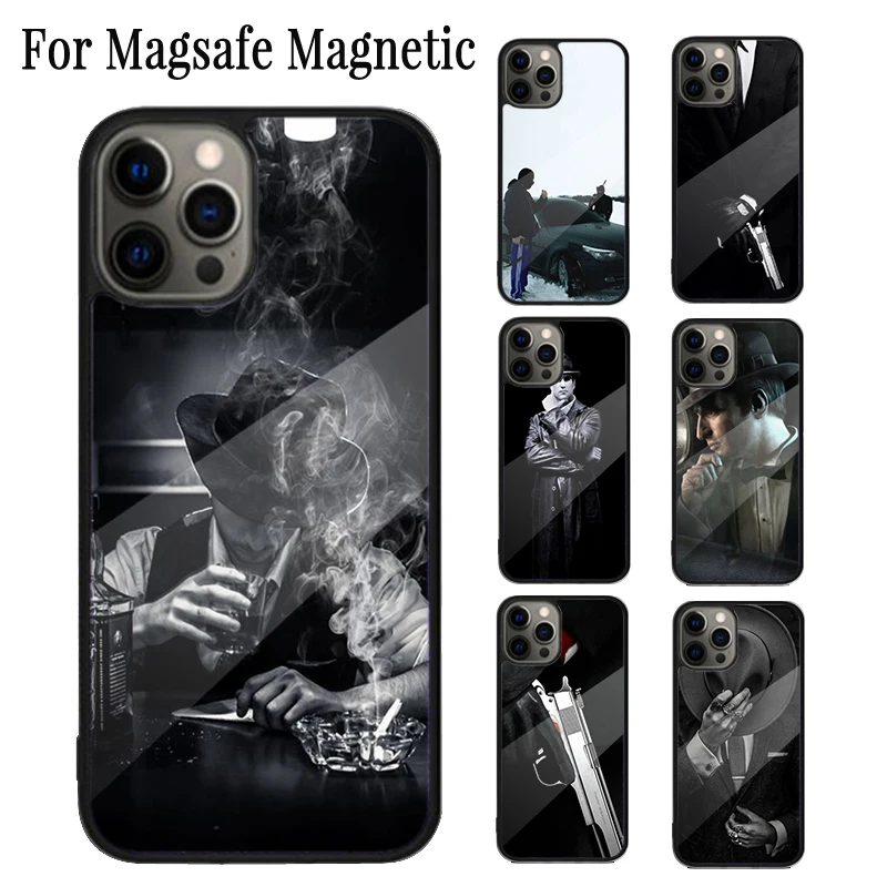 Russian Mafia Magnetic Phone Case Coque For iPhone 16 15 14 Plus 13 12 Mini 11 Pro Max Magsafe Wireless Charging Cover