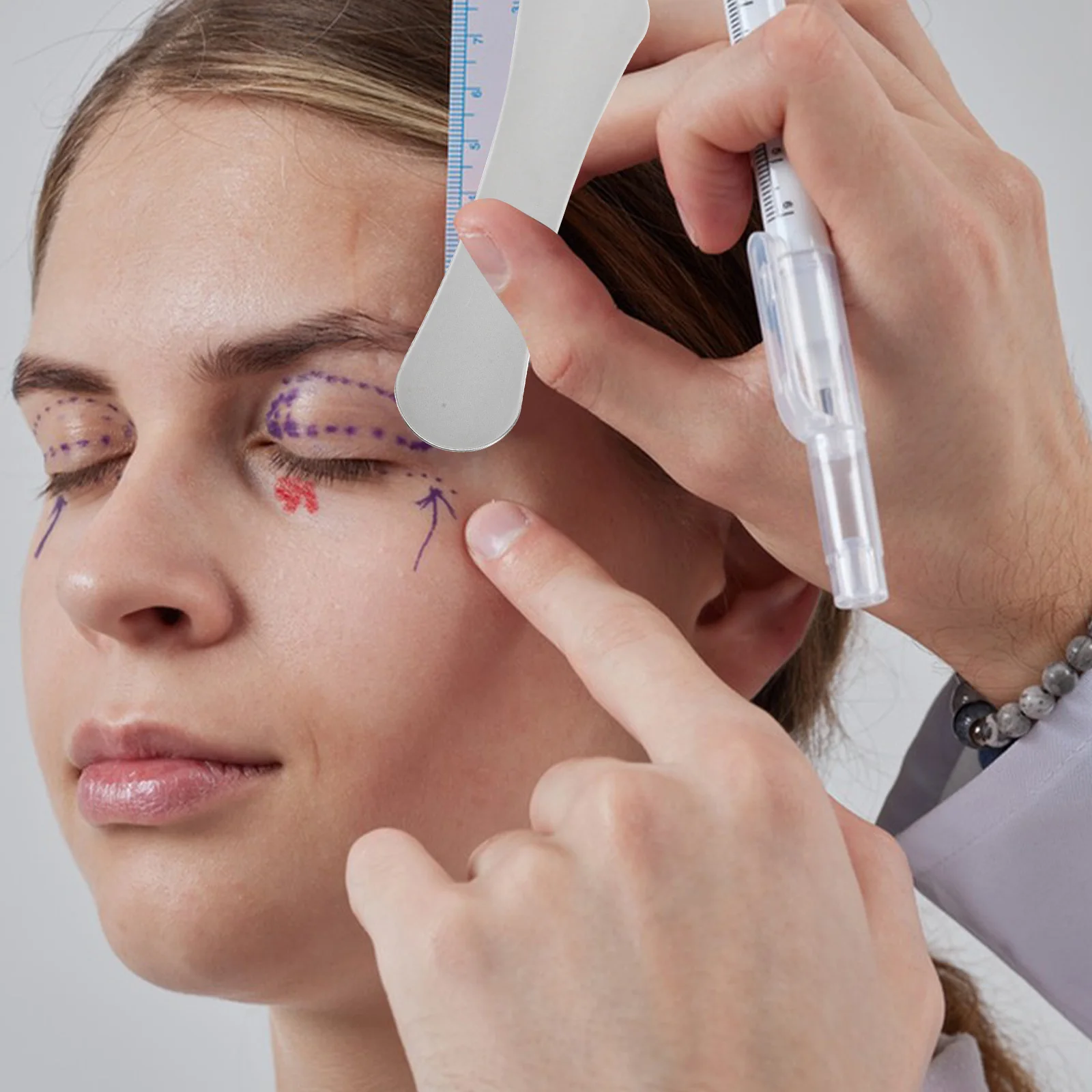 

Stainless Steel Eyelid Washing Guard Durable Salon Protection Plate for Makeup Tools Double Eyelid Creation Buried Line Shield