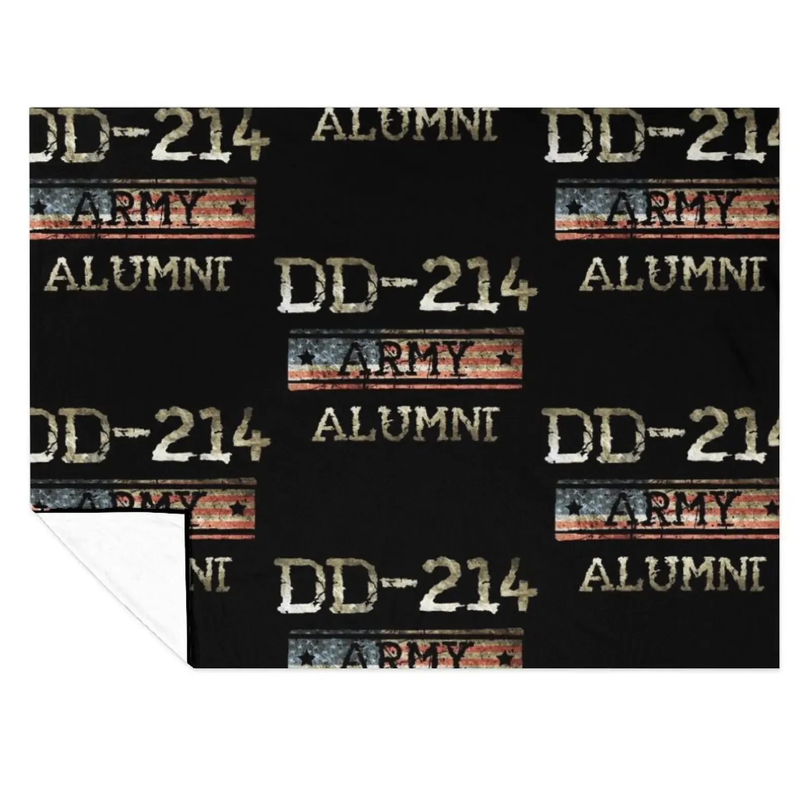 

DD 214 Army Alumni American Flag Throw Blanket Polar bed plaid valentine gift ideas Bed Blankets
