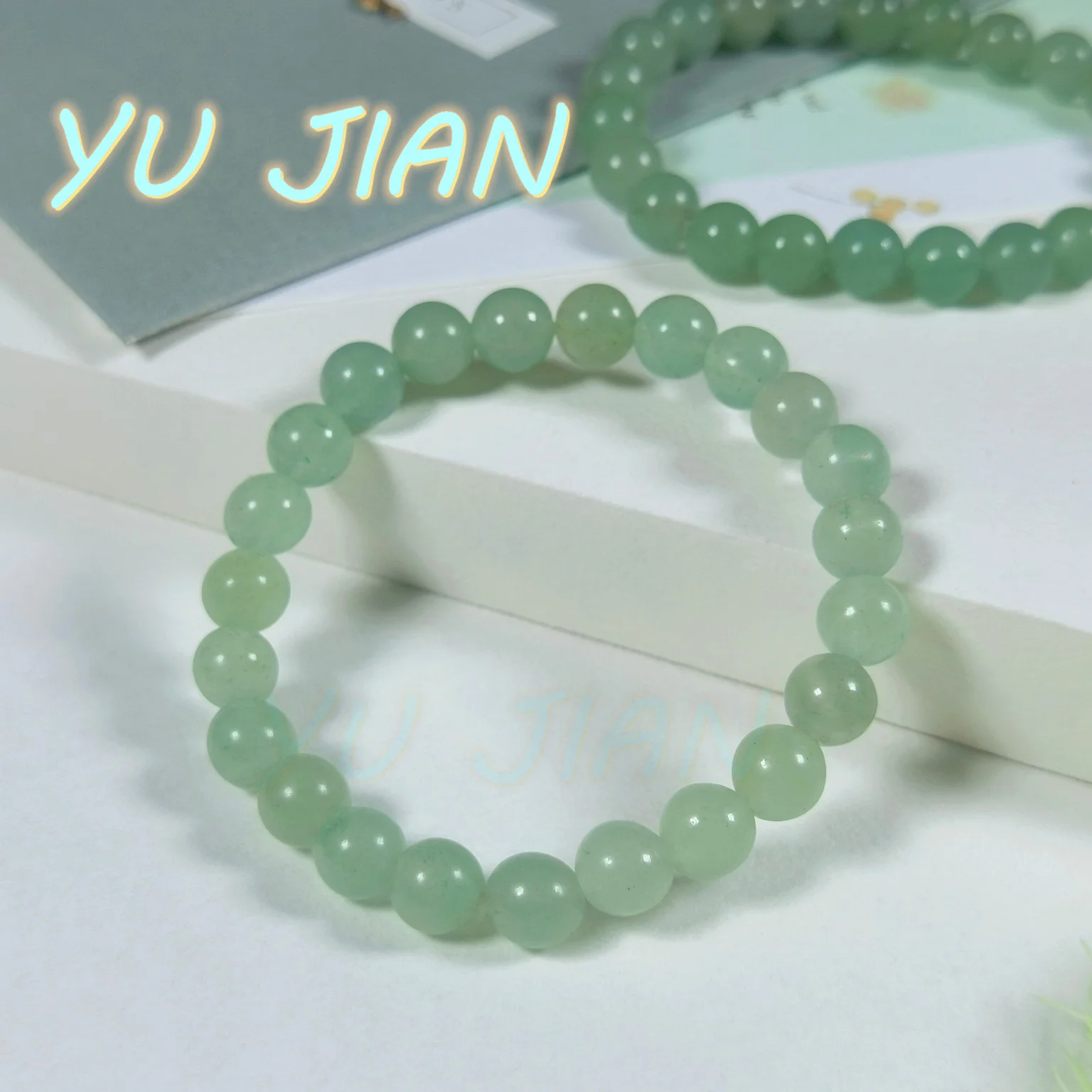 Quality Boutique Tanglin-Jade String Bracelets, Beaded Bangles, Lucky Green, Light-Green Color, FINE Jewellery