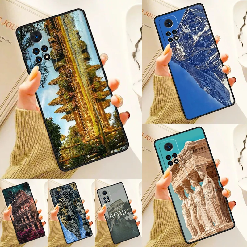 Various World Landmarks Case For Samsung Galaxy S24 Plus S23 S20 S21FE Lite S22 Ultra Note 20 S8 S9 S10 Phone Coque