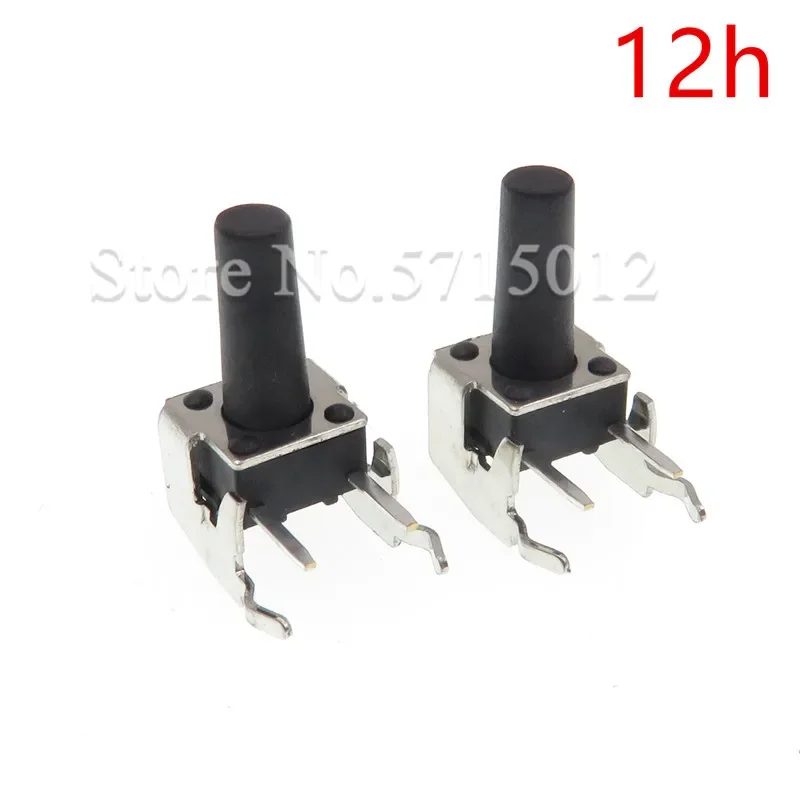 

100 шт. 6*6*12 мм с кронштейном, 2 фута, сенсорный переключатель 6x6x12, микропереключатель, тактовые кнопочные переключатели