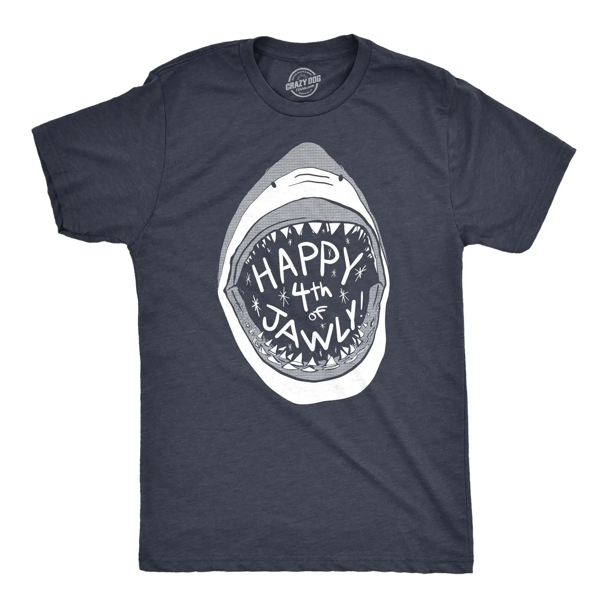 Happy 4Th Of Jawly T Shirt Shark July Funny Mens Jaws Ocean Lovers Independence Day