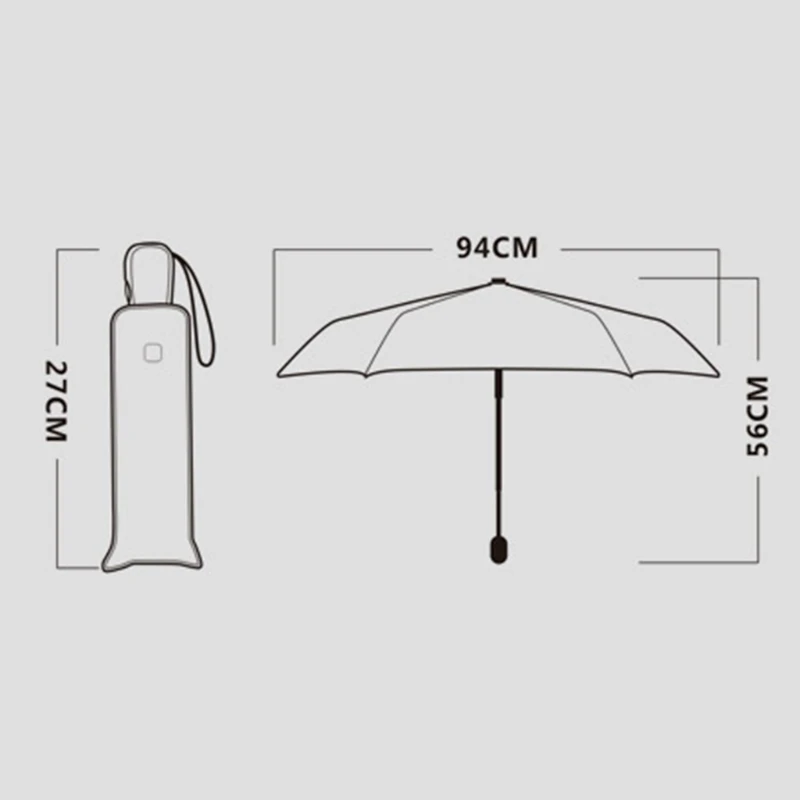 Parapluie pliant automatique plat ultraléger pour parasol 6 nervures Parasol pour adultes femmes hommes extérieur Anti Uv