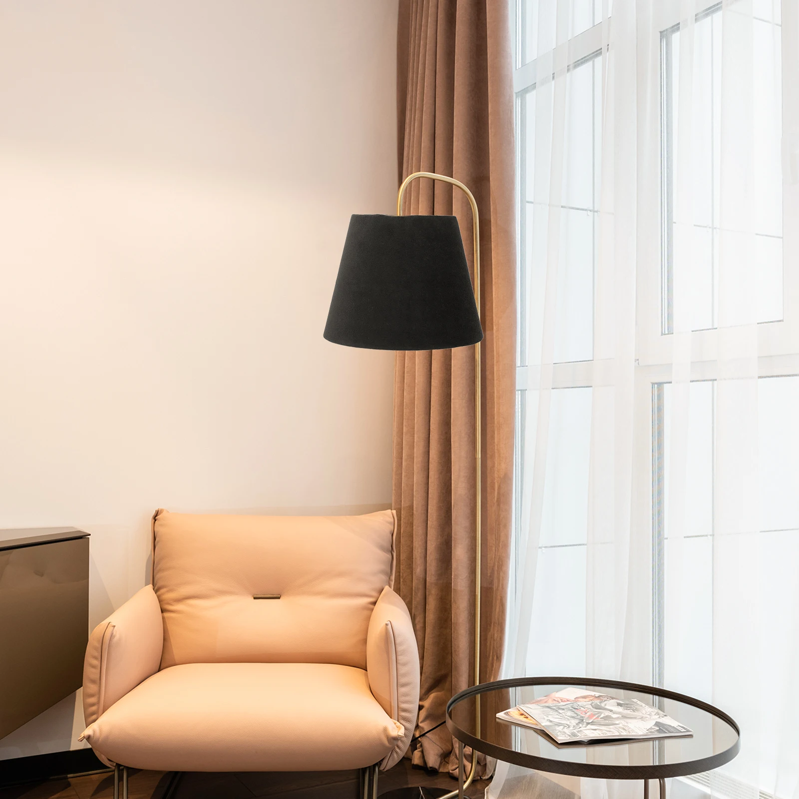 

1Pcs Lampshade Lamp Cover Decorative Light Shade Simple Style for Home Bedroom Cafe Restaurant Desk Lamp Accessory Replacement