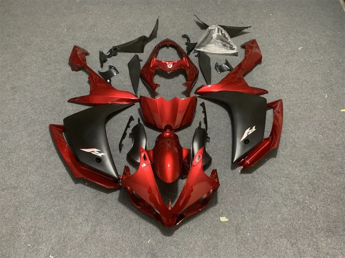 

Injection mold 100% body kit for Yamaha YZF1000 R1 2007 2008 flame red black fairing kit YZF R1 07 08 bodywork