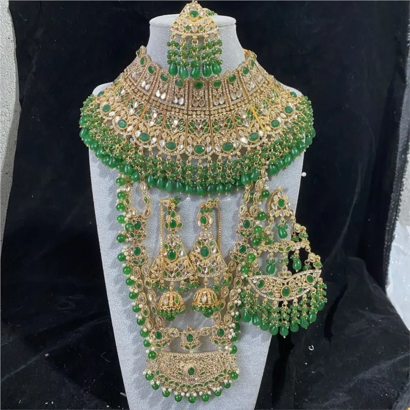 

Indian Thailand Pakistani Jewelry Set Decorations Exotic Style Studio Photo Wedding Bride Ancient Style Belly Dance Accessories