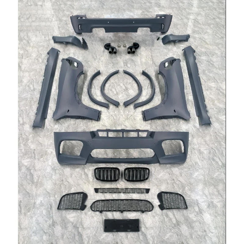 High Quality Car Modification Parts For X5 E70 2011-2013 Upgrade To X5M Style Body Kit Front Rear Bumper Eyebrow Fenders Points
