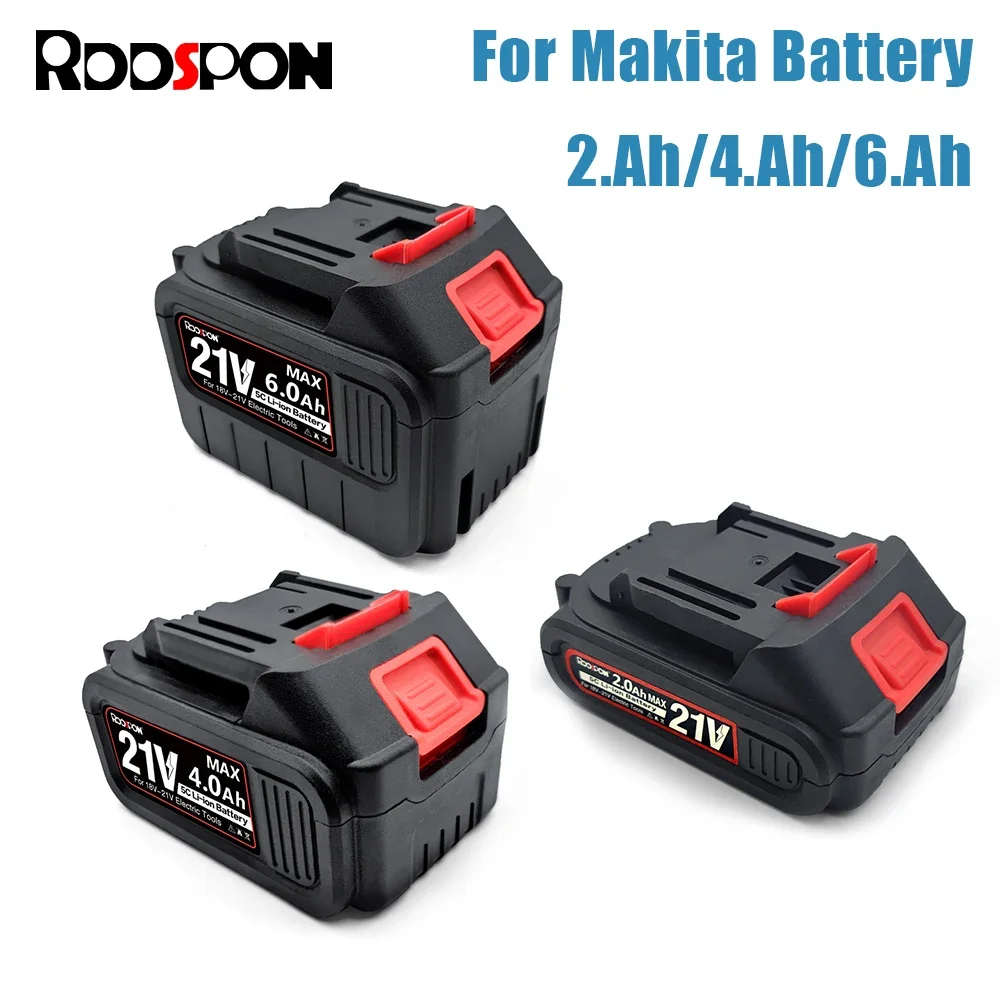 Rechargeable Li-lon Battery 6.0Ah 4.0Ah 2.0Ah For Makita 18V 21V Power Tools Replacement Electric Tools Lithium Ion Battery