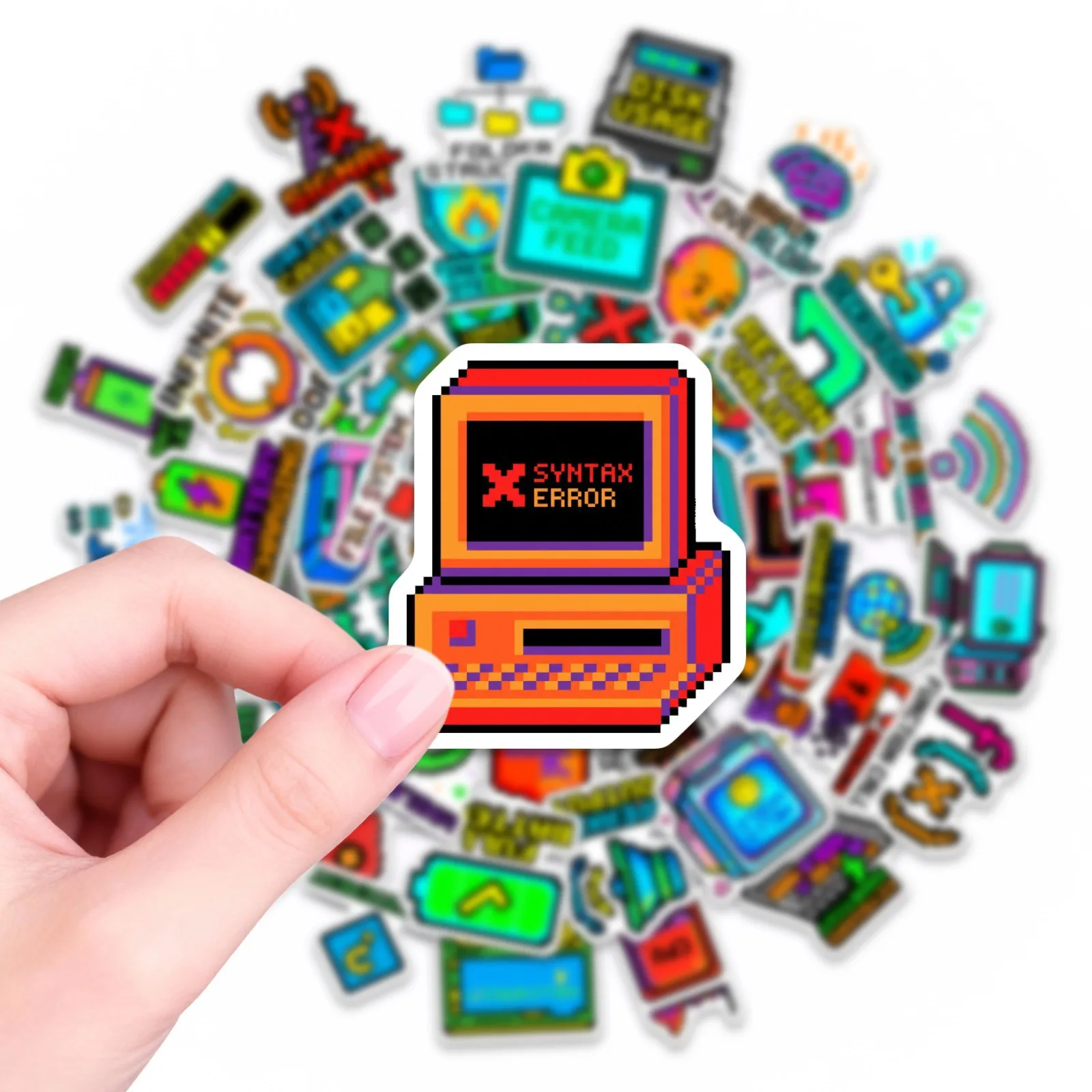 10/50PCS Pixel Styl…