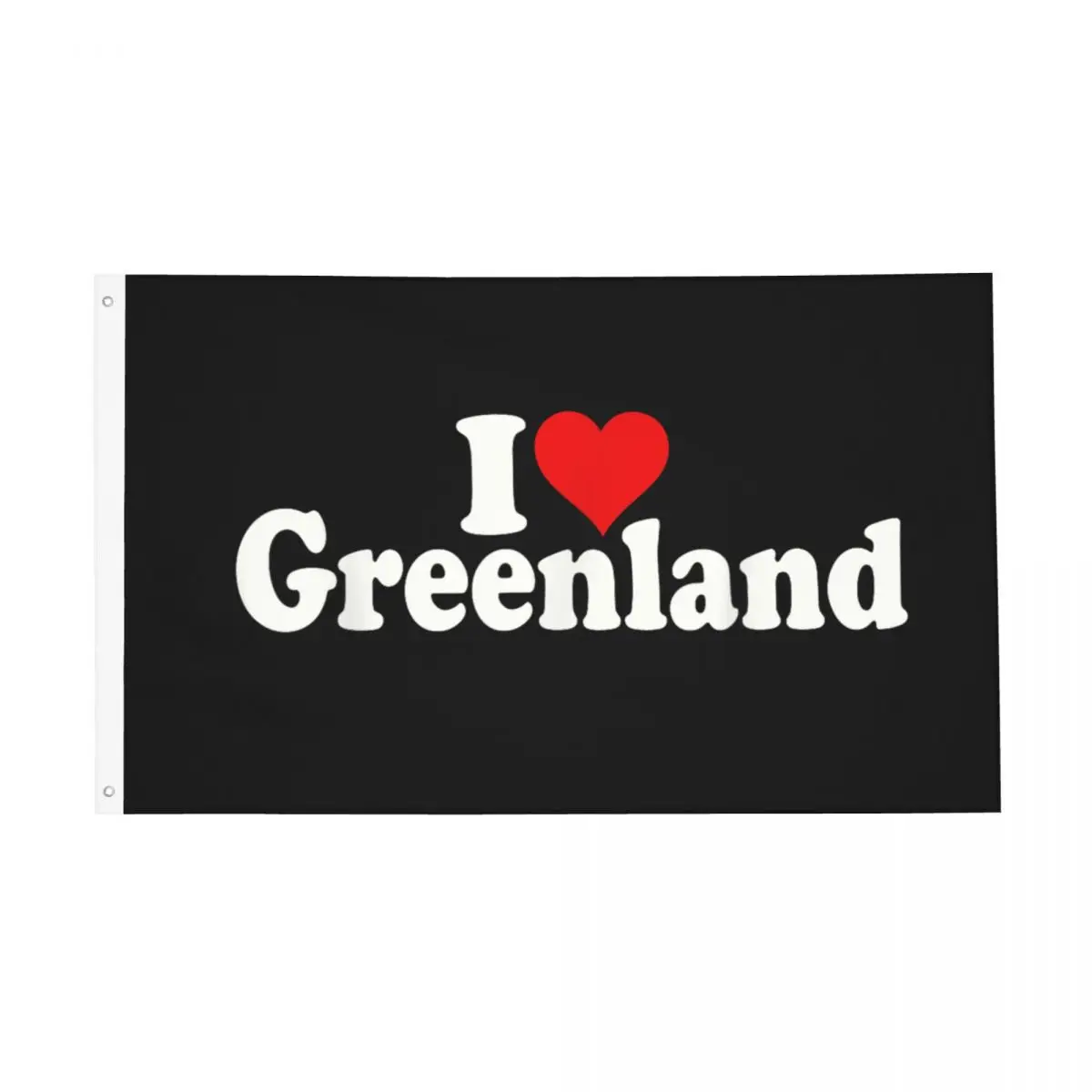 I Love Heart Greenland Flag Double Sided Outdoor Banner Polyester Home Room Dorm Wall Decor