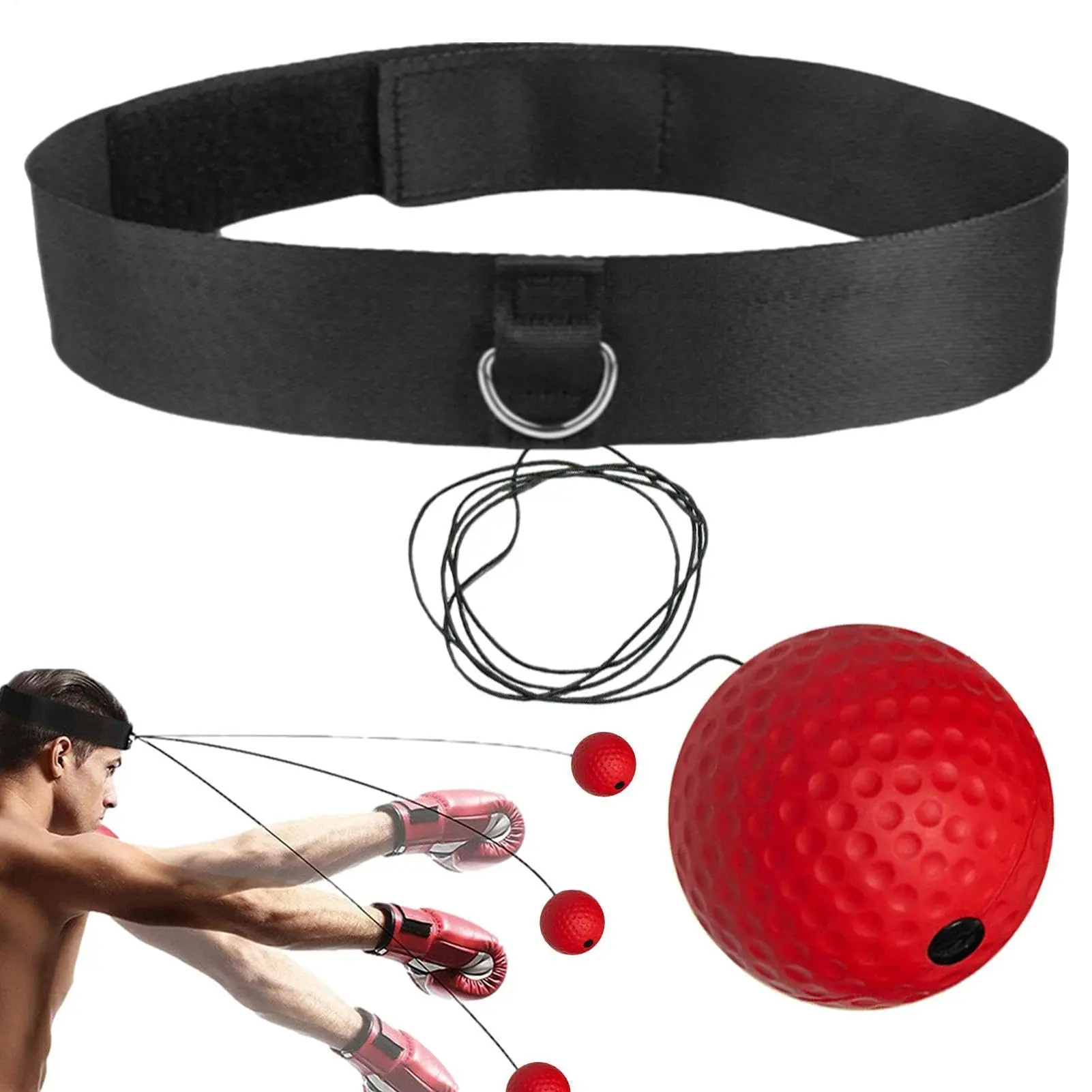 MMA Boxing Speed Ball Head-Mounted Boxing Reflex Speed Punch Ball Gym Boxing Rubber Balls for Agility Reaction Training Sandbag