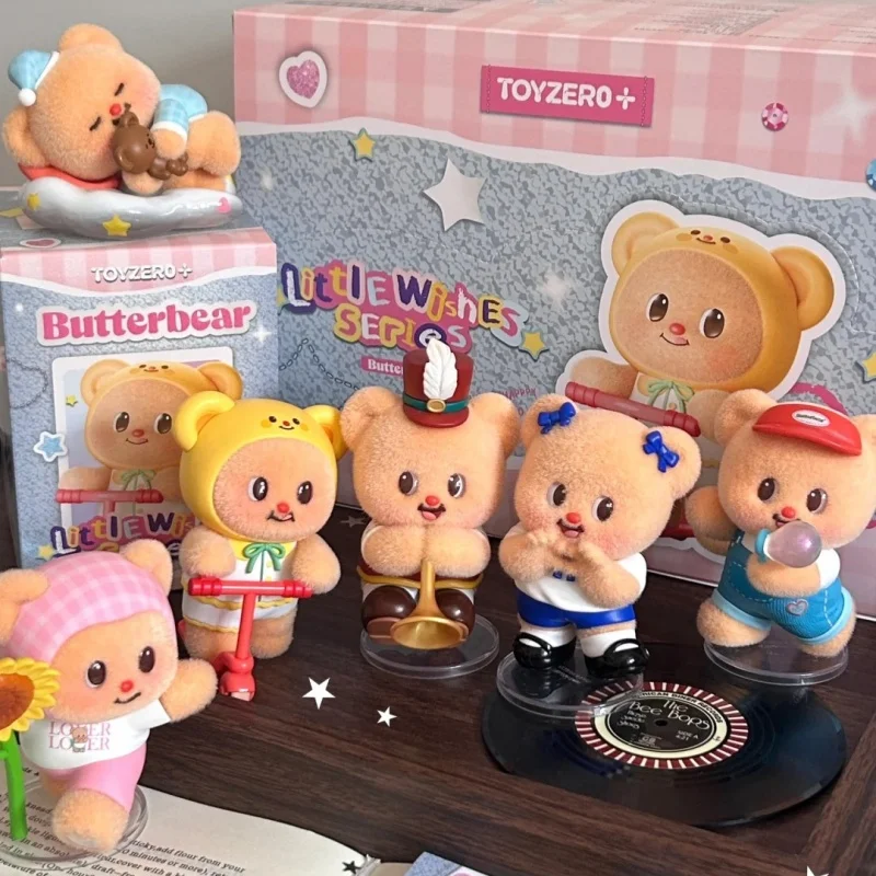 ホットセール中！本物のバター素材使用のテディベア、小さなウィッシュシリーズ、ブラインドボックス入りぬいぐるみ、キュートな人形、デスクトップデコレーションオーナメント、女の子へのホリデーギフト