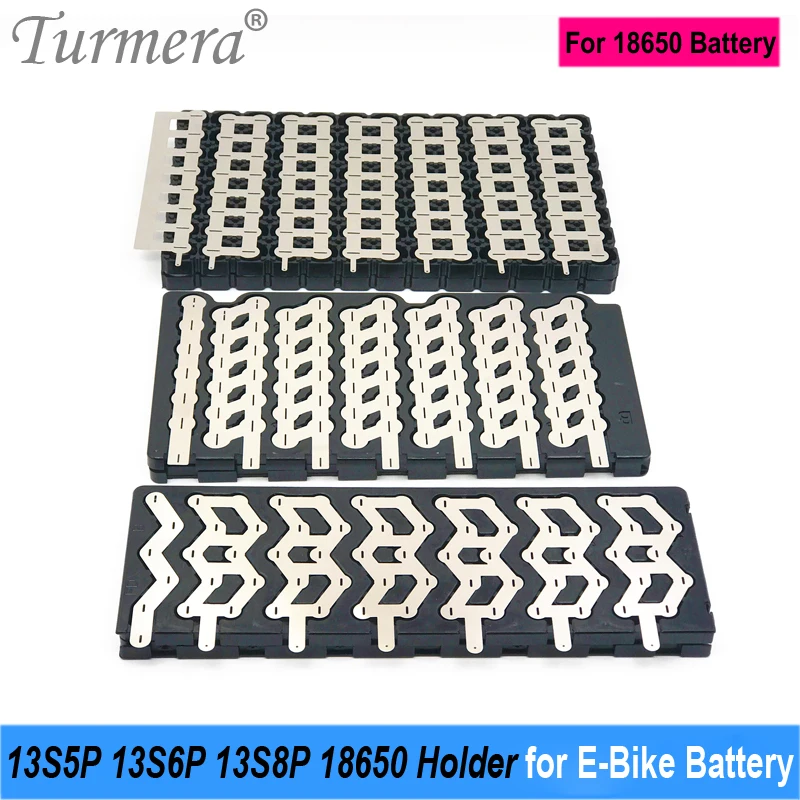 Turmera 48V 52V 18650 Battery Hoder 13S5P 13S6P 13S8P with Soldering Nickel for Electric Bike or E-Scooter Lithium Batteries Use