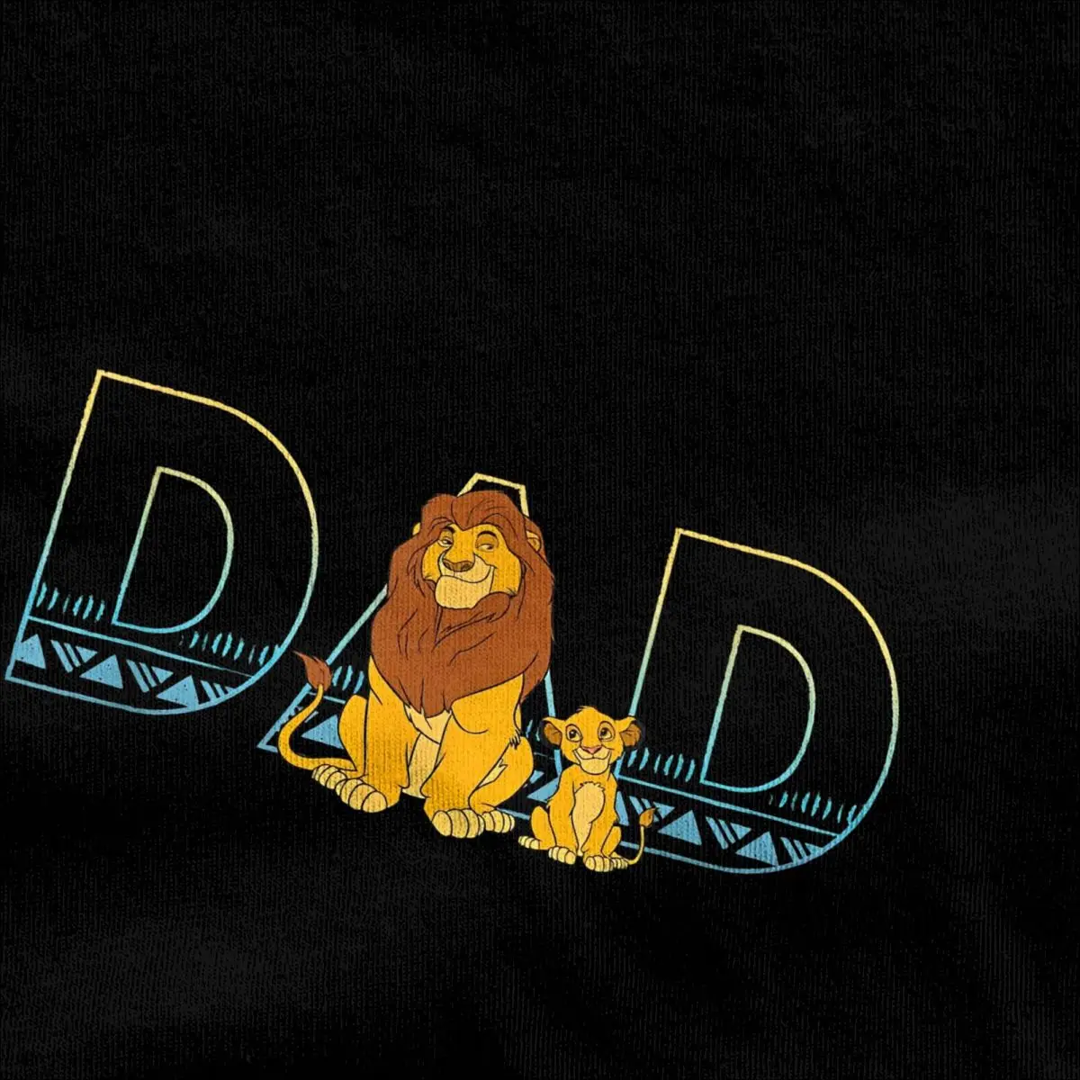 The Lion King Simba And Mufasa Dad T-Shirt Summer Streetwear T Shirt Cotton Popular Tshirt For Men Short-Sleeved Casual Top Tees