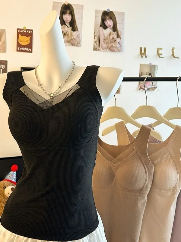 سترة دافئة مبطنة للخريف والشتاء للنساء مقاس كبير ملابس داخلية بطبقة أساسية صديقة للبشرة تمنع التوسع