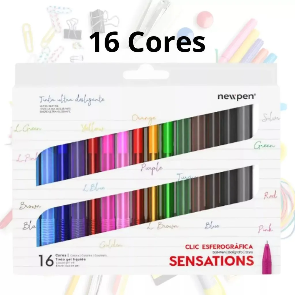 16 Colors Newpen Clic Sensations Spherographic Pen