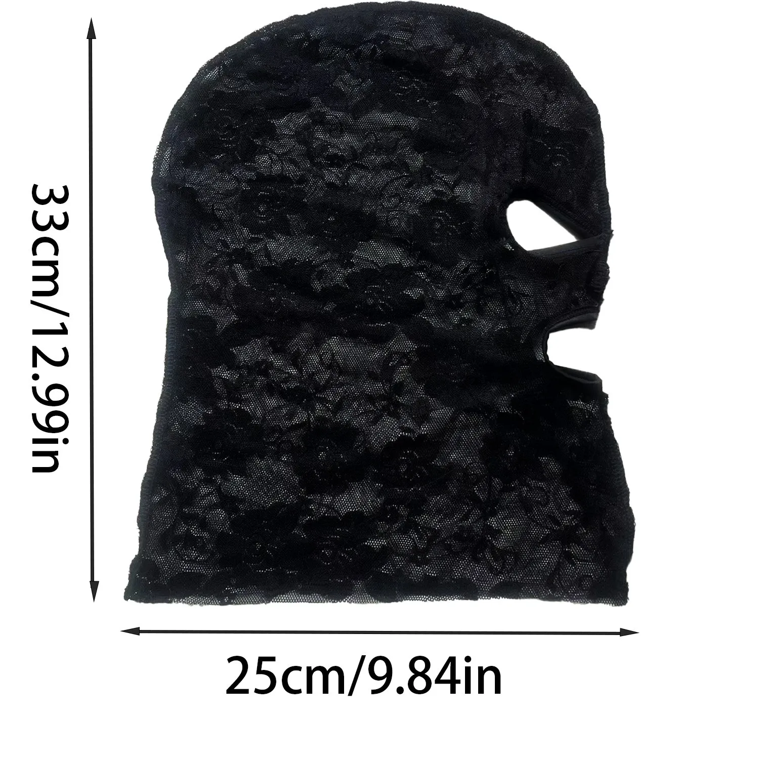 Weiße Spitzenmaske für Damen, Maskerade-Partymaske, Erwachsenen-Spitzen-Gesichtsmaske, Kopfbedeckung für Festival, Halloween, Cosplay, Augenmaske – Detail 1