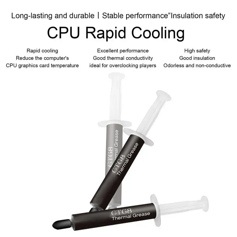 1 جرام 2 جرام 4 جرام CTG8 معجون حراري صغير GPU الكمبيوتر المبرد معالج وحدة المعالجة المركزية 12.8 واط/mk شحم السيليكون معجون حراري