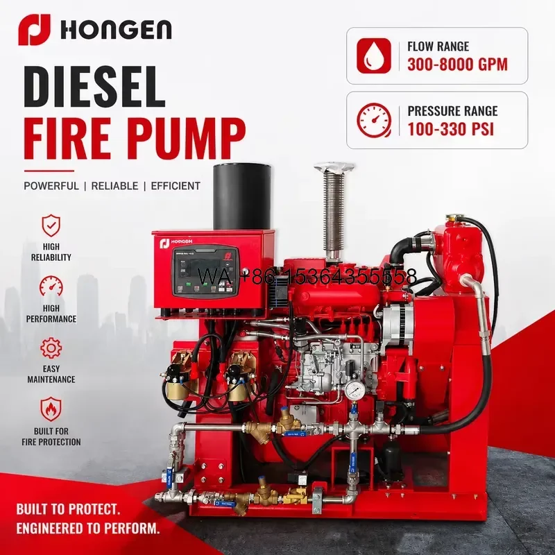 Wmwmnu for Hongen Fire Pump Set 300-8000 GPM High Pressure Fire Fighting Pump System for Industrial Building
