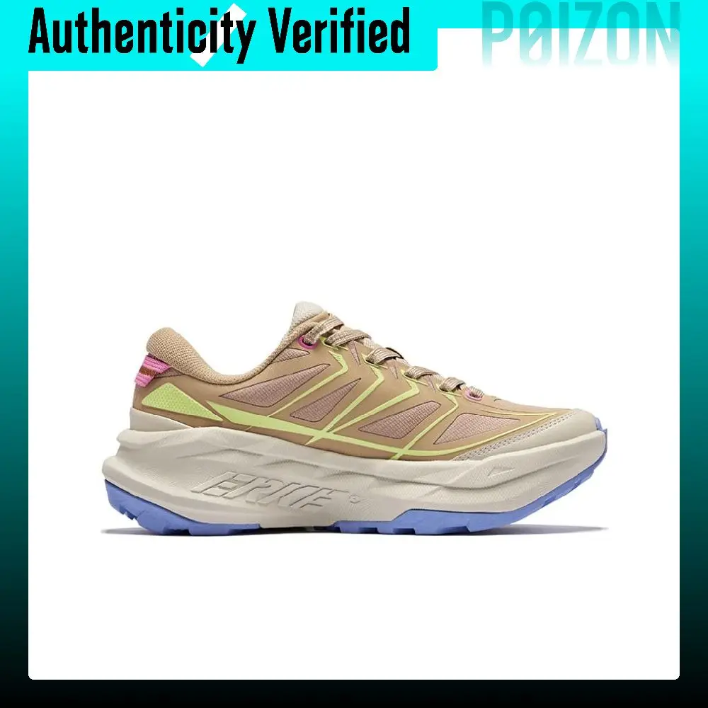 Erke Field Paths Low top Casual Shoes Women's Khaki Wheat Sprout Green 52124302213-803