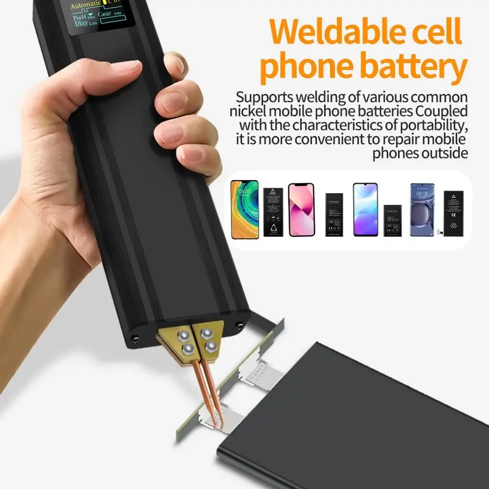 

80 Gears Spot Welder Handheld Adjustable Mini Spot Welding Machine Portable Automatic Trigger Integrated Design Welder