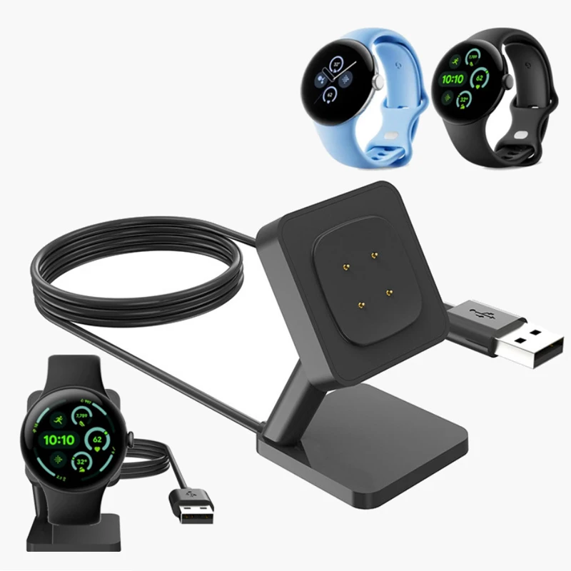 Suporte de mesa carregador cabo de carregamento usb doca adaptador de carga titular para google pixel watch 3/2 smart watch3 watch2 acessórios