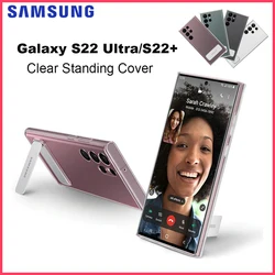 Оригинальный чехол-подставка для Samsung Galaxy S22 Ultra Clear Standing Cover для Galaxy S22 Ultra S22 S22 + Прозрачный чехол-подставка