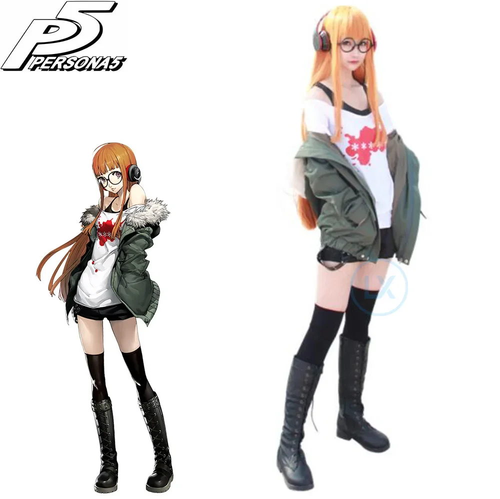 

Game Futaba Sakura Cosplay Costume Women Girls Halloween Full Set Uniform Suit Casual Gift PF