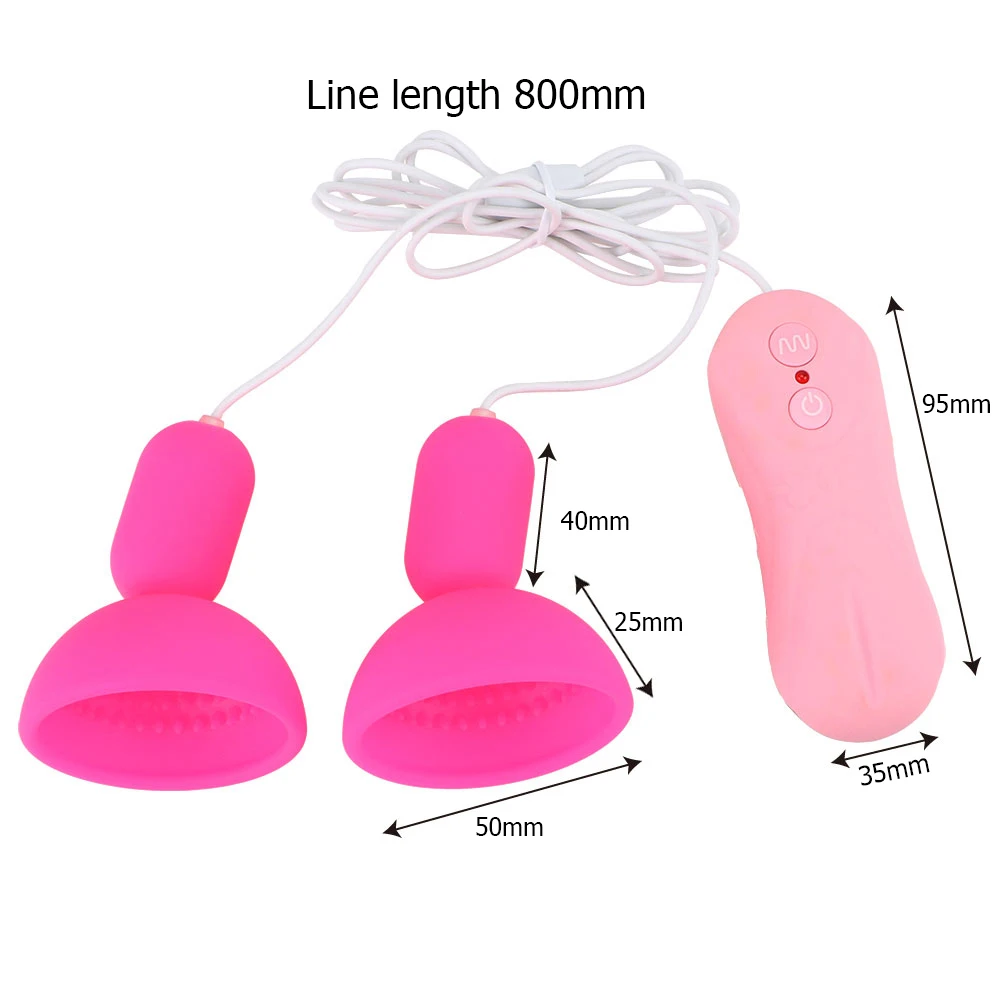 Vibrador estimulador de punto G para mujer, masajeador de pezón con Control remoto, juguete de bomba de leche, ventosa de 16 frecuencias