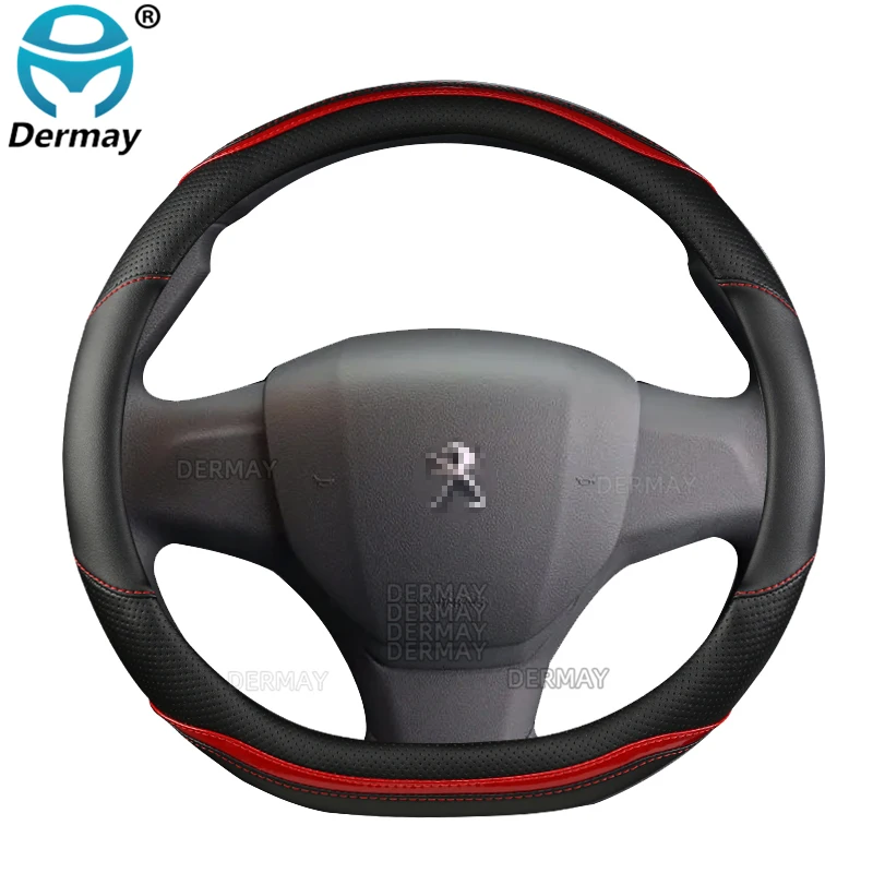 for Peugeot Expert Traveller Tepee Van Car Steering Wheel Cover Microfiber Leather + Carbon Fiber High Quality Auto Accessories